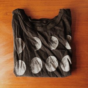 Black Moon Phase Crop Tank Small